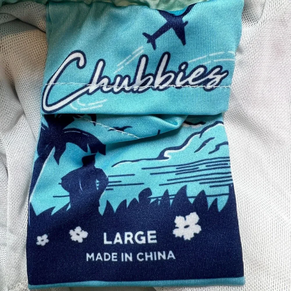 Chubbies Men's Swim Shorts Teal Size Large